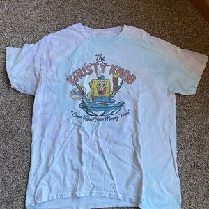 Krusty Krab Mens T-Shirt - Tie Die Purple and Blue